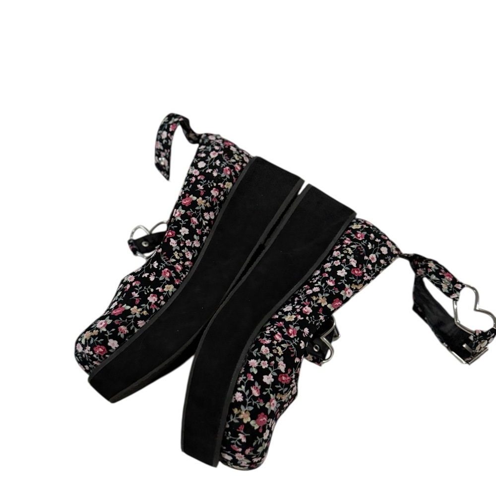 DEMONIA Sprite Floral Platform Heart Mary Jane Shoes - Picture 7 of 12